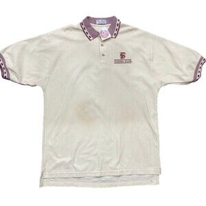 Florida State Seminoles Vintage NWT Combed Cotton Cream Maroon Polo Men's XXL